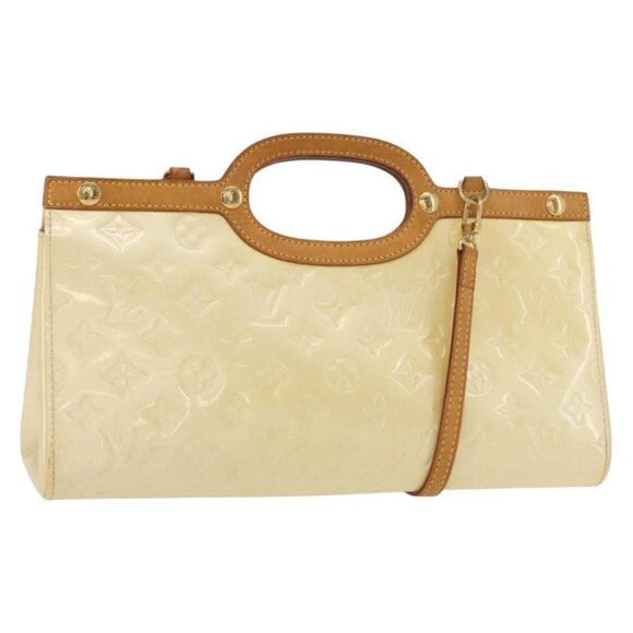 Louis Vuitton Handbags - LOUIS VUITTON Monogram Vernis Roxbury Drive Hand Bag Perle M91374 LV Auth 156779
